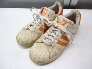 adidas/アディダス■24.0cm/US51/2/UK5/FR38■SUPERSTAR 2 SYN K スーパースター 132934 スニーカー■ホワイト/オレンジ■#20501MK673_4