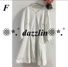 dazzlin ダズリン スリットネックデニムステッチワンピース