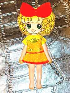 レア 当時物 はずんでリボンちゃん きせかえ 人形 ビニール マスコット いがらしゆみこ 1980年代 昭和 レトロ おもちゃ アニメ ビンテージ