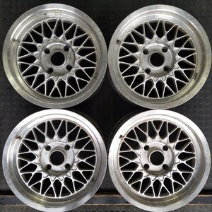 管理番号：Ｗ1-272【4本価額】【15x6.5J 4x114.3 ET+25 ハブ66】BBS RG028・スカイライン純正 R31後期等・店頭引取・直接購入可能・下取可