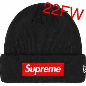 22FW 新品 Supreme New Era Box Logo Beanie Blackシュプリーム ニューエラ ボックス ロゴ ビーニー ブラック オンライン購入 黒