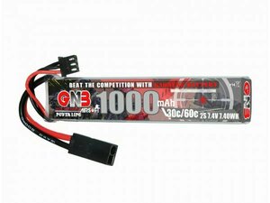 電動ガン用◆ 1000mAh 2セル 7.4V 30C-60C リポバッテリー ミニタミヤ