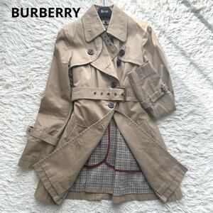 BURBERRY BLUE LABEL　バーバリーブルーレーベル トレンチコート ライナー付　ノバチェック ベージュ　ウエストベルト