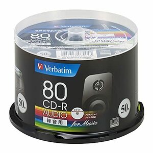 【中古】Verbatim バーベイタム 音楽用 CD-R 80分 50枚 ホワイトプリンタブル 48倍速 MUR80FP50SV1