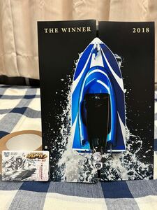 送料無料 未使用品 懸賞当選 非売品 ボートレース 2018 THE WINNER+1枚 QUOカード計3500円分 峰竜太 松本晶恵 クオカード 競艇 グッズ