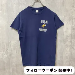 古着 used　GILDAN　半袖ワンポイントTシャツ　バックプリント　ネイビー