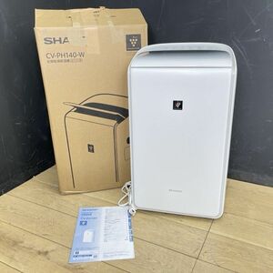 美品 シャープ 衣類乾燥除湿機 【中古】SHARP CV-P140-W ハイブリット式 プラズマクラスター 2023年製 ホワイト C1エラー 054067/20808