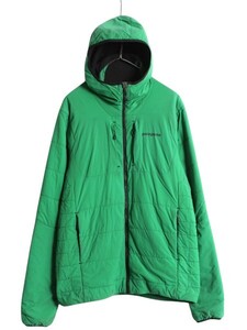 14年製 パタゴニア ナノ エア フーディ メンズ L 古着 Patagonia 中綿 ナイロン ジャケット ジャンパー アウトドア パーカー フルジップ 緑