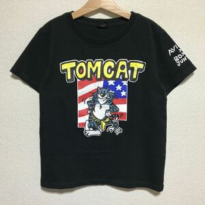 [即決古着]AVIREX×BOXER JUNTARO/アヴィレックス×ボクサー・ジュンタロー/TOMCAT(トムキャット)Tシャツ/ブラック/キッズ/子供服/Lサイズ