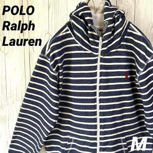 POLO　Ralph　Lauren　ポロラルフローレン　スウェットジップフーディパーカー　トレナー　メンズMサイズ　ブラック 黒 ホワイト 白