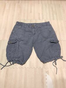 American eagle outfitters アメリカンイーグルアウトフィッターズ リネン混 裾絞り しょーショートパンツ ハーフパンツ size実寸ご確認！