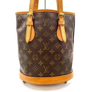 1円 ルイヴィトン Louis Vuitton バケット ブラウン モノグラム YH227