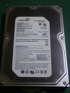 SEAGATE HDD UltraATA ST3250620A 250GB 動作確認済(250001)