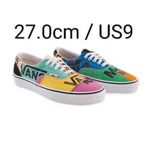 27.0 MoMA and VANS era sneakers US9 新品 アメリカ 限定 日本未発売 design store ヴァンズ バンズ モマ マルチカラー multicolor