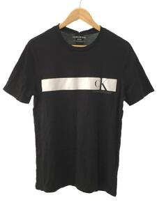 Calvin Klein◆Tシャツ/S/コットン/ブラック/無地/ロゴプリントTシャツ/Calvin Klein