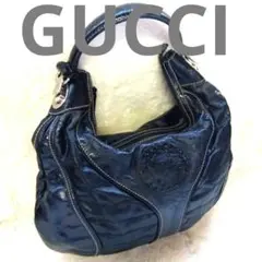 美品 グッチ GUCCI 肩掛け ハンドバッグ Gロゴ ブラック