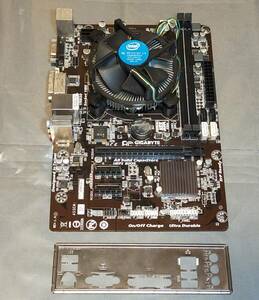 【訳ありUSED 送料無料】 GIGABYTE GA-H81M-D3V-JP (H81 LGA1150 DDR3)/ Core i3-4160 3.60GHz / CPU FAN