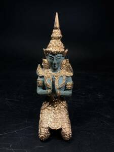 仏教美術 仏像 彫刻 銅器 タイ仏像 密教法具 グリーン 仏具 置物 テッパノム像 スコータイ オブジェ 