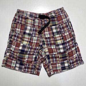 【M】GRAMICCI MADRAS PATCHWORK SHORT グラミチ マドラス パッチワーク ショーツ ショートパンツ ハーフパンツ 半ズボン(GK09S-M11) R1537