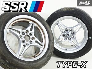 ●SSR TYPE-X タイプX 15インチ 7J ＋35 4H 4穴 PCD100/114.3 マルチ ホイール 2本セット タイヤ付き 即納 シビック インテグラ CR-X