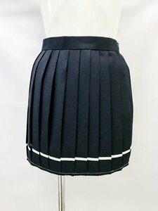 ★日本製オリジナル★【wsk-016 ライン入りプリーツスカート/W65】制服 コスプレ 衣装 厚手 ウール混 女装 アジャスター付き