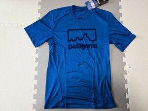 パタゴニア　キャプリーン１　シルクウェイト　グラフィックTシャツ　青　XSサイズ　新品　送料１８５円