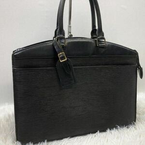 1円 【美品】 LOUIS VUITTON ルイヴィトン リヴィエラ エピ トートバッグ ブラック レザー ビジネス レディース メンズ A4収納 M48182