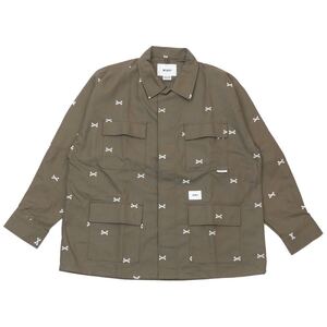 WTAPS ダブルタップス　2022S/S / JUNGLE 01 / LS / COTTON. OXFORD. TEXTILE / 221WVDT-SHM02 グレー　サイズ01 グレージュ