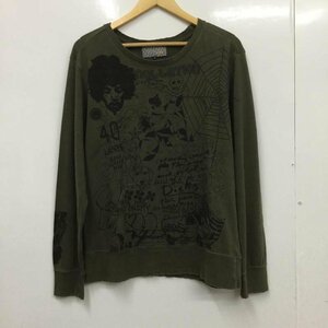 BEAMS M ビームス カットソー 長袖 4213-0103-856 イラスト Cut and Sewn カーキ / カーキ / 10072422