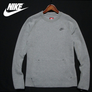 【NIKE】 テックフリース　クルーネックスウェット　杢グレー　ストレッチ　サイズM　Nike Tech Fleece　ナイキ NSW