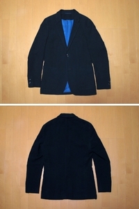 GLOSTERグロスター日本製イタリア製生地モールスキン2BテーラードジャケットMネイビー紺ブレウォームビズビジカジビズカジキレカジビジネス