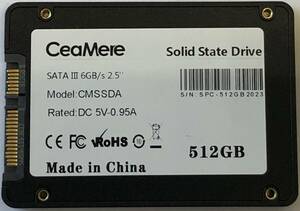 CeaMere社製 512GB SATA接続 ジャンク品(1665) 送料無料