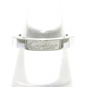 磨き済み■カルティエ Cartier リング 48 ラニエール K18WG 美品 アクセサリー（指）