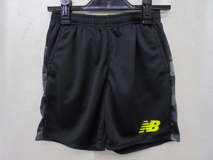 【KCM】z-new-469-130★展示品★【New Balance】ジュニア プラクティスショーツ　ハーフパンツ　JJPF8925　ブラック　サイズ 130