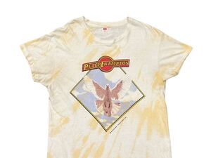 USA製 70s PETER FRAMPTON Tシャツ Hanes ビンテージ ピーター フランプトン ヘインズ 音楽家 バンド タイダイ ザ ハード ハンブル パイ