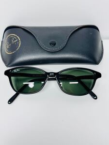 1円 Ray-Ban サングラス ブラック RayBan レイバン アイウェア 度無し ケース付き ウェイファーラー WAYFARER