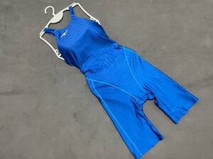 ★ミズノ 女子 競泳水着 N2MG0222 ブルー サイズ2XL XO MIZUNO ストリームアクセラ レディース レース カスタムオーダー FINA コスプレ