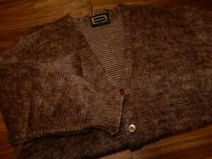 SPECIAL【毛足長】 60s モヘア 横地 Cocoa Brown カーディガン XL ビンテージ オリジナル ( リーバイス 506XX 501XX MOHAIR 50s カート 40s