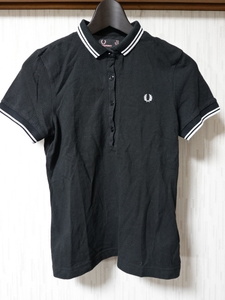 ●FRED PERRY フレッドペリー 半袖 ポロシャツ 38 黒 ●1216●