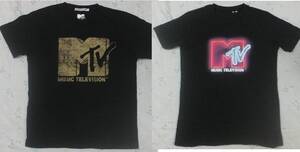 UT UNIQLO ユニクロ MTV コラボ 半袖 Tシャツ M S 二枚セット ★ 黒 ブラック 希少 レアー