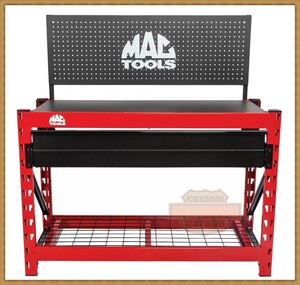 ＿＿★本州送料無料★MAC TOOLS ワークベンチラック ペグボード付★2シェルフ ワークステーション★マックツール 工具 収納 作業台