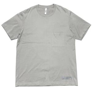 定価1.2万 ATTACHMENT GIZA SILKY JERSEY CREW NECK POCKET S/S T-SHIRT 2 グレー　ギザシルキー天竺Tシャツ　アタッチメント