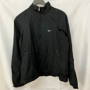 V13 nike M アメリカ古着 ポリエステル ナイロン ジップアップ スポーツ ナイロンジャケット ブラック ナイキ メンズ