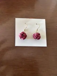 ピアス　レザー　ハンドメイド