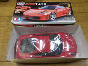 マニア必見！希少！タミヤ１/１０フェラーリF430完成ボディ＆付属品ホイール付きオマケのTT01キット箱付き