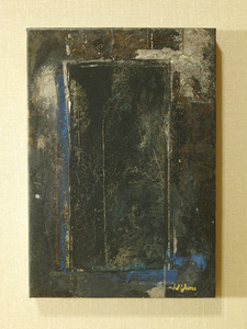 【真作】山本直彰　「DOOR」　SM　日本画　現代美術　現代アート　抽象絵画　百貨店個展出品作　芸術選奨