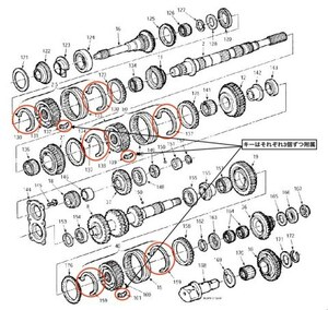 フォード マツダ製 M5R2 5MT ミッション シンクロナイザー固定部品 1988-1993 Ford パーツ Bronco F&E 150/350 バン トラック ブロンコ