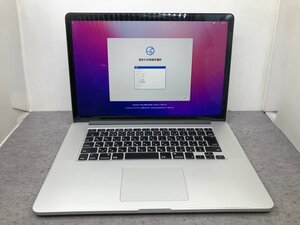 【Apple】MacBook Pro Retina 15inch Mid 2015 A1398 Corei7-4980HQ 16GB SSD512GB Radeon R9 M370X 2GB OS10.9 中古Mac