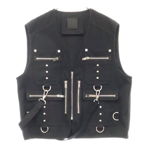 GIVENCHY ジバンシィ Multipocket Vest Black マルチポケットベストブラック BM013T14XM