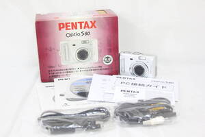 【美品 返品保証】 【便利な単三電池で使用可】ペンタックス Pentax Optio S60 3x 元箱付き コンパクトデジタルカメラ M1747